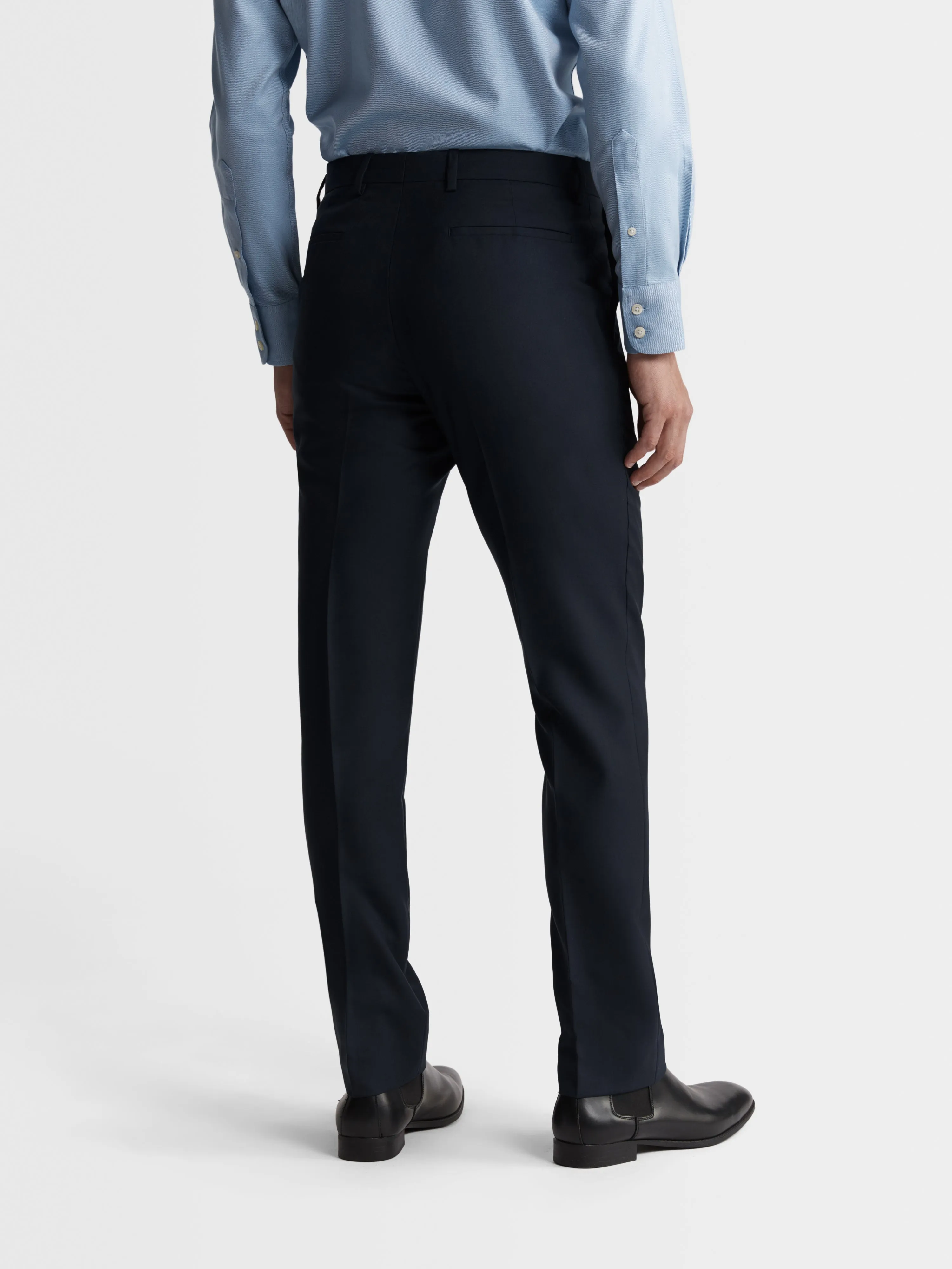 Aldgate Slim Fit Navy Trousers Plus Size