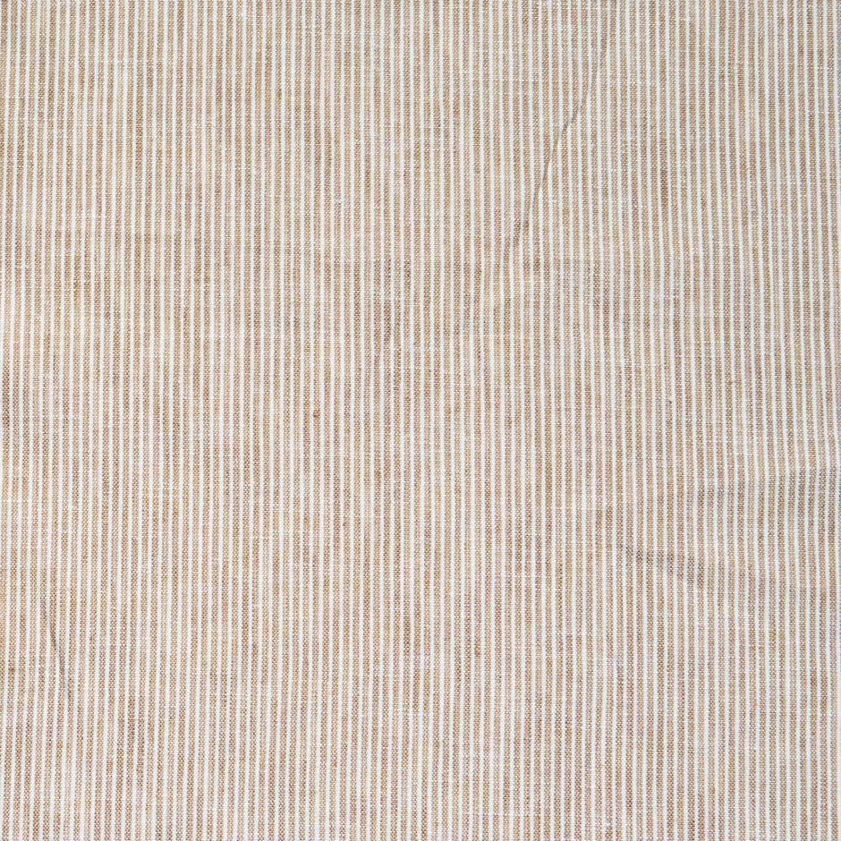 Beige & White Thin Striped Pure Linen