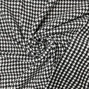 Black/Ivory Dogtooth Wool Blend Fabric - 2 metres for £9.95 #25