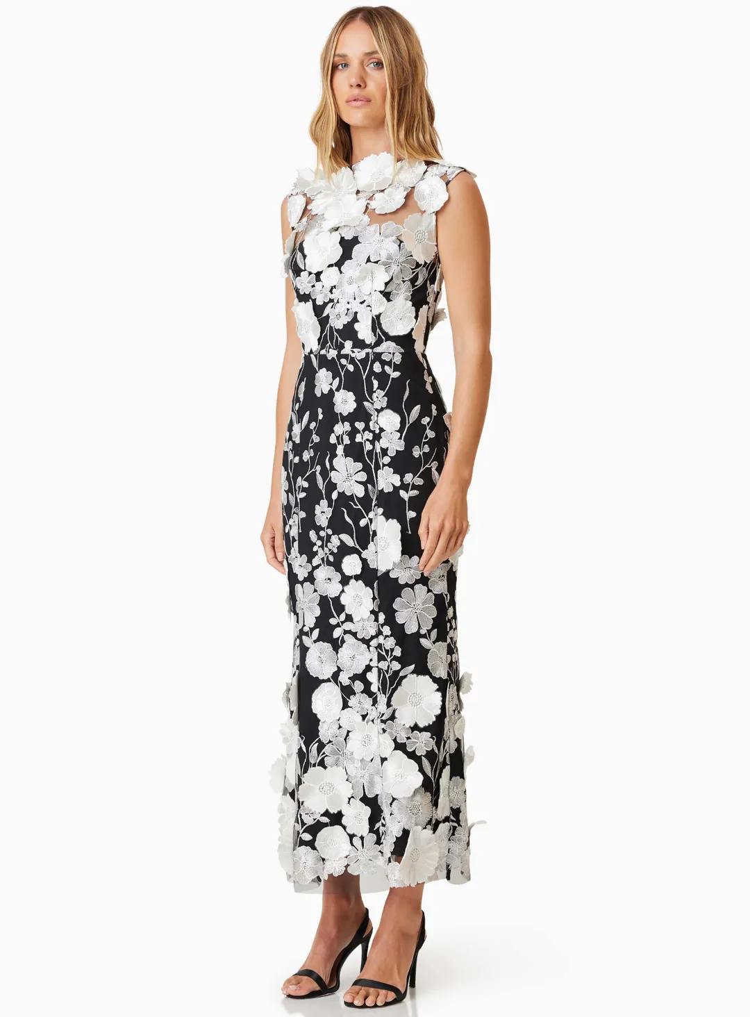 Black/White Selene Cocktail Dress