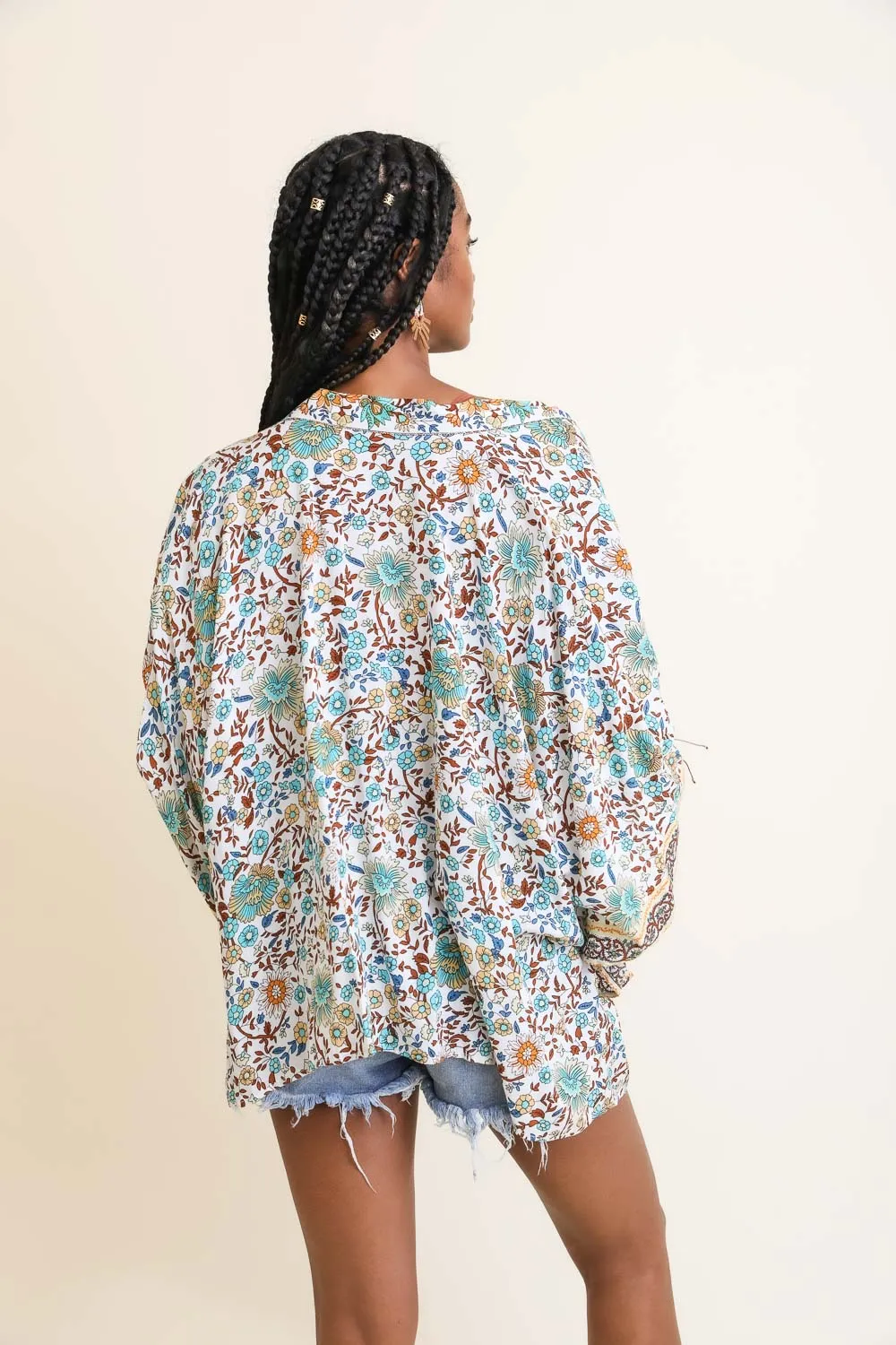 Blossom Tie Front Kimono Wrap