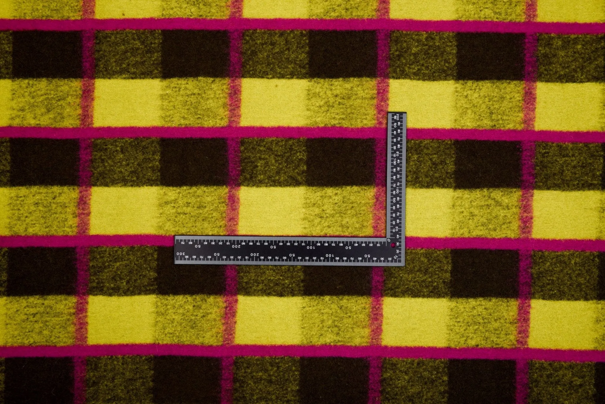 Boiled Wool Plaid Fabric/Premium Designer Made - 9329