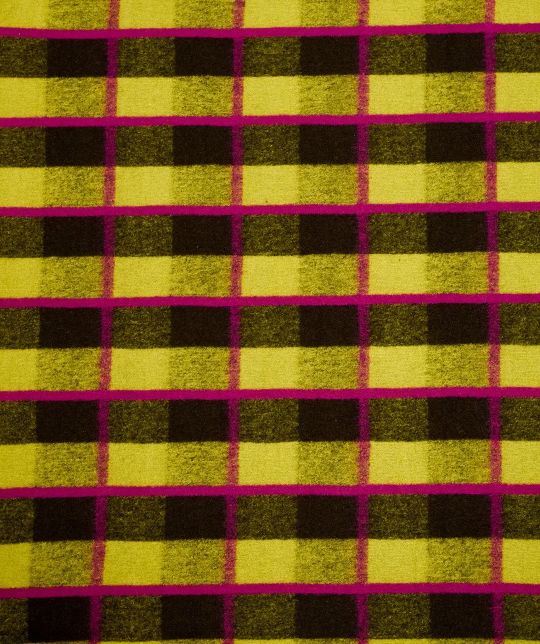 Boiled Wool Plaid Fabric/Premium Designer Made - 9329