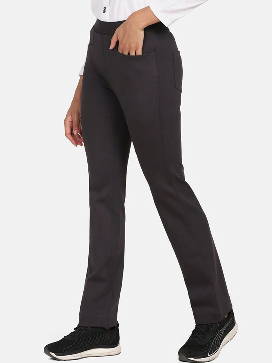 Boot Cut Mid Waist Stretch Pants