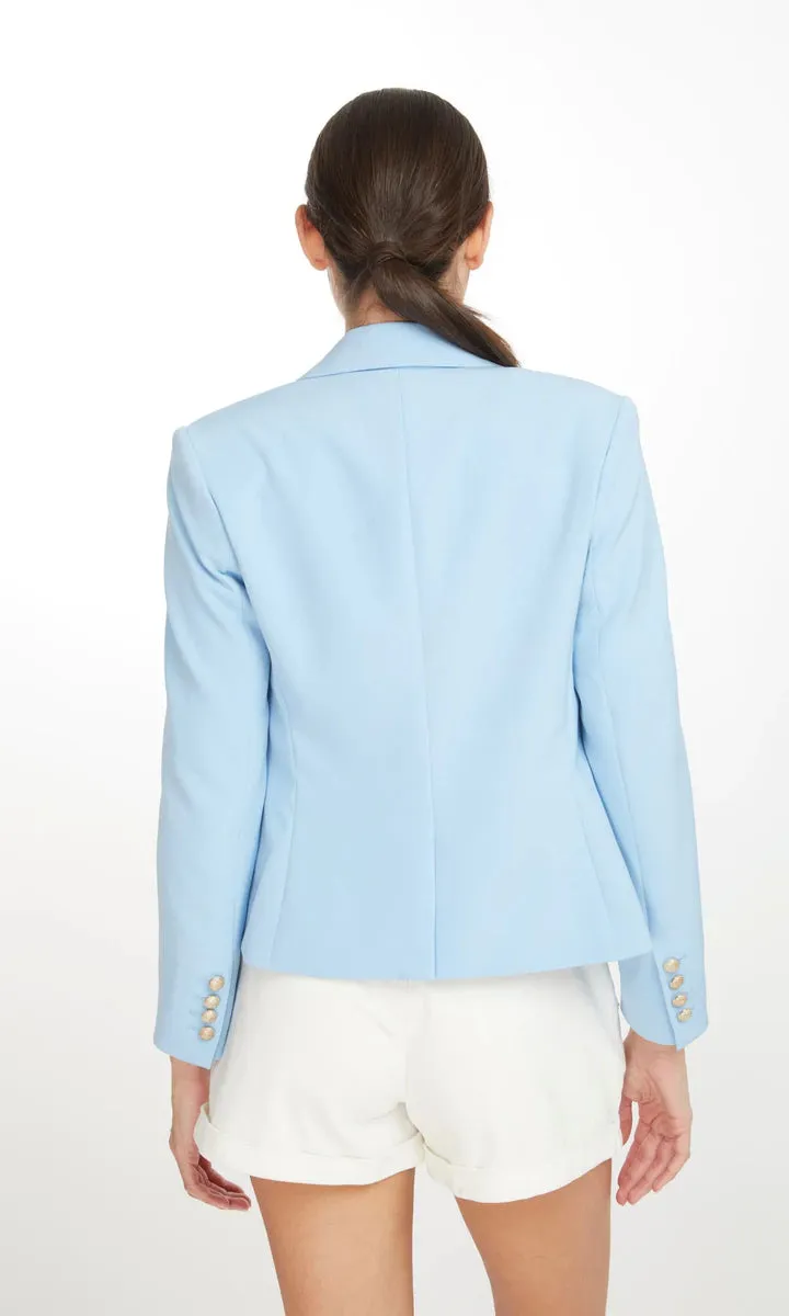 DELILAH CREPE BLAZER - AZURE