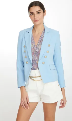 DELILAH CREPE BLAZER - AZURE