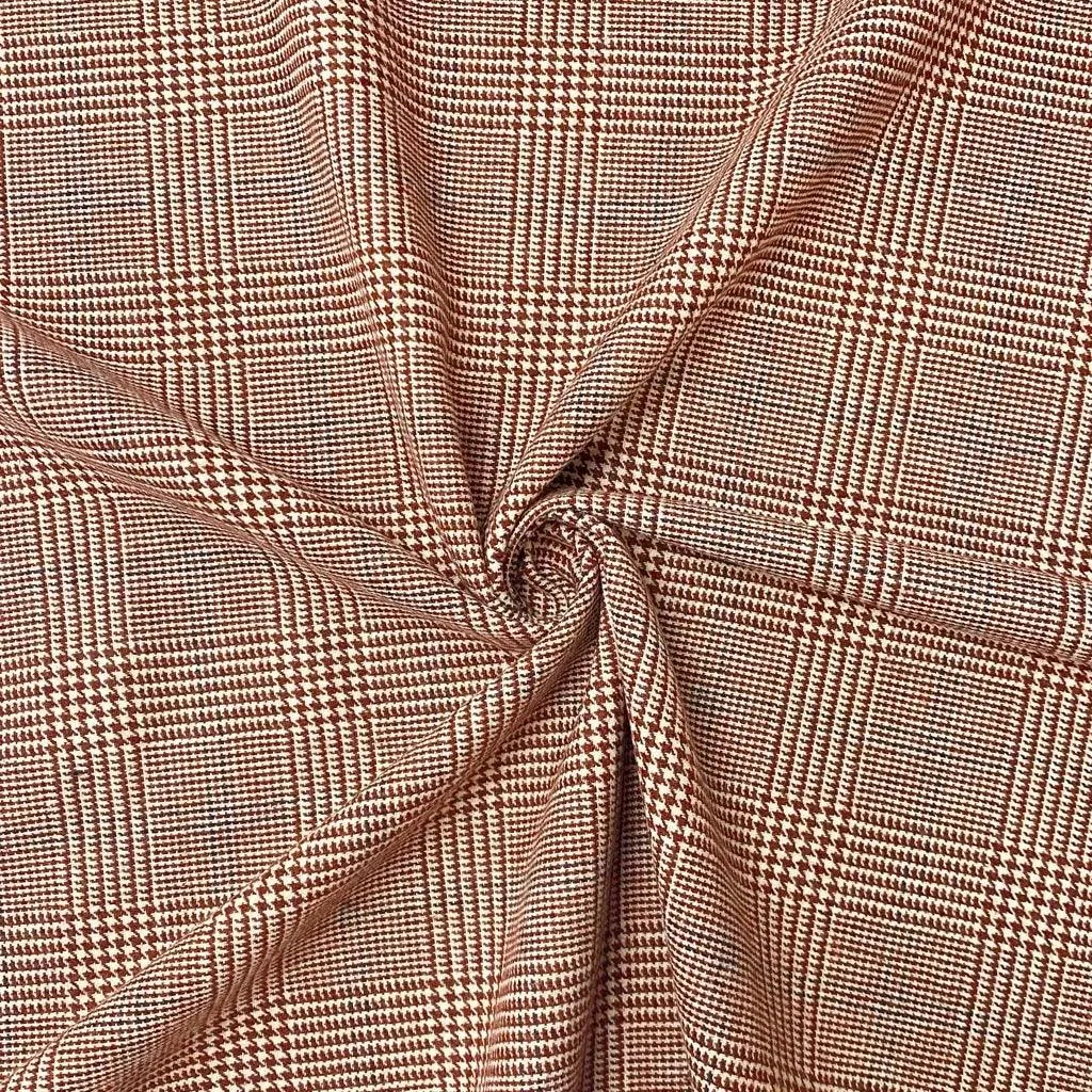 Ditsy Dogtooth Tartan Wool Mix Fabric