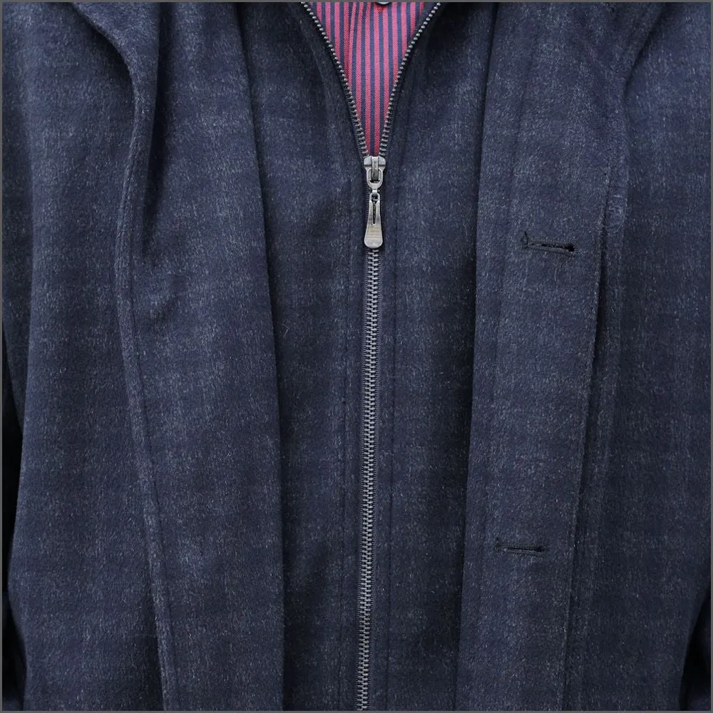 Douglas Harlow Navy Wool Car Coat<>