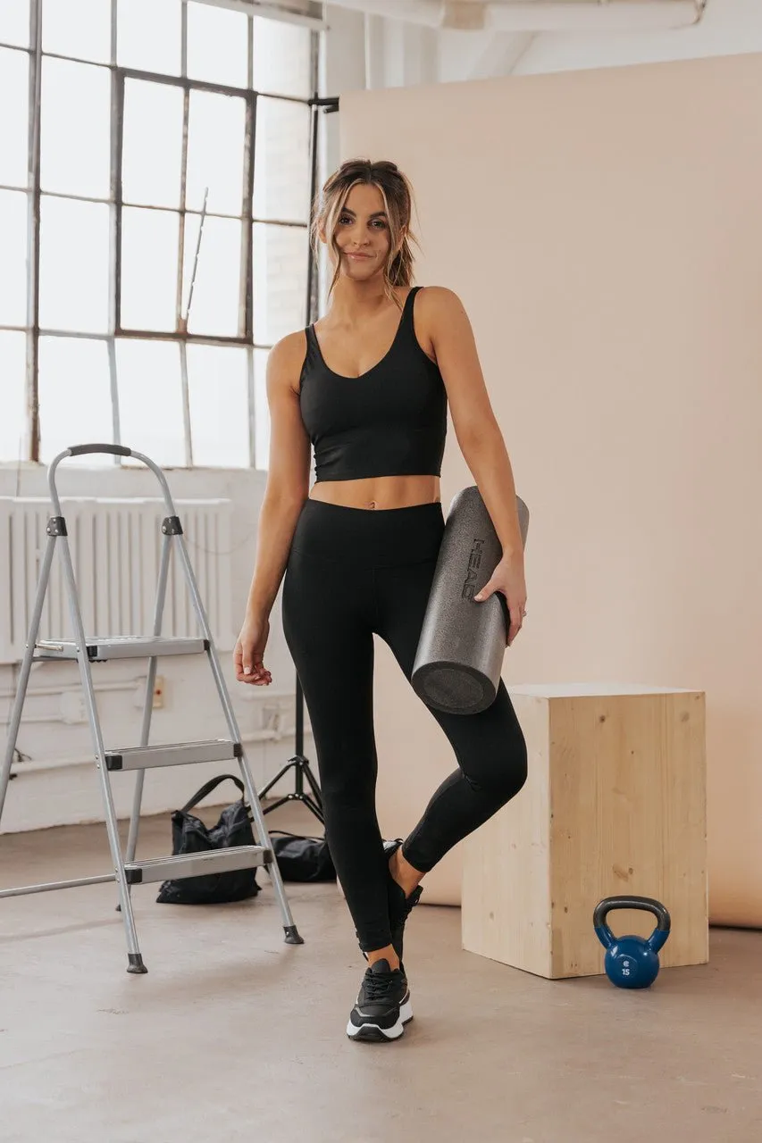 Enhanced Performance Black High-Rise Leggings