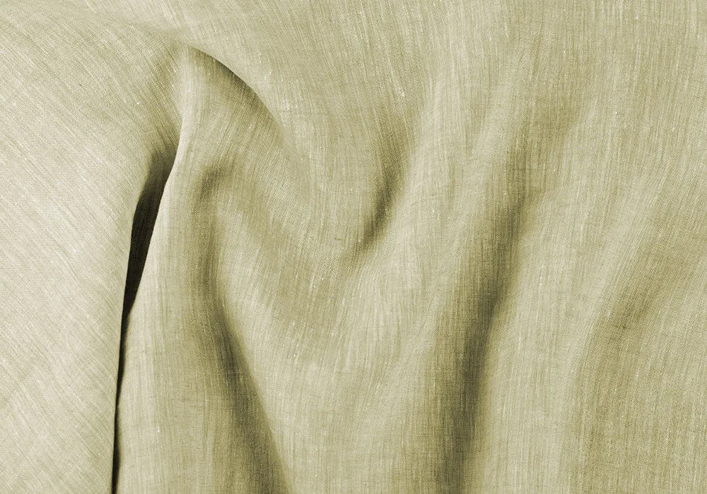 Faded Sunlit Artichoke Shot Linen (Made in Italy)