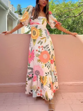 Floral Maxi Dress In Potpourri