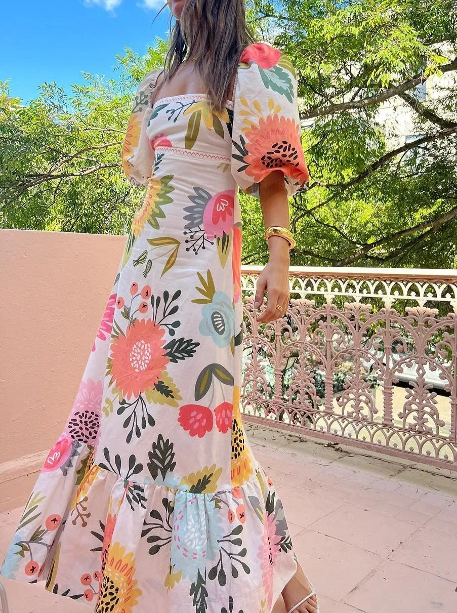 Floral Maxi Dress In Potpourri