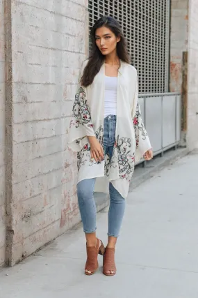 Flower Child Long Kimono Cardigan