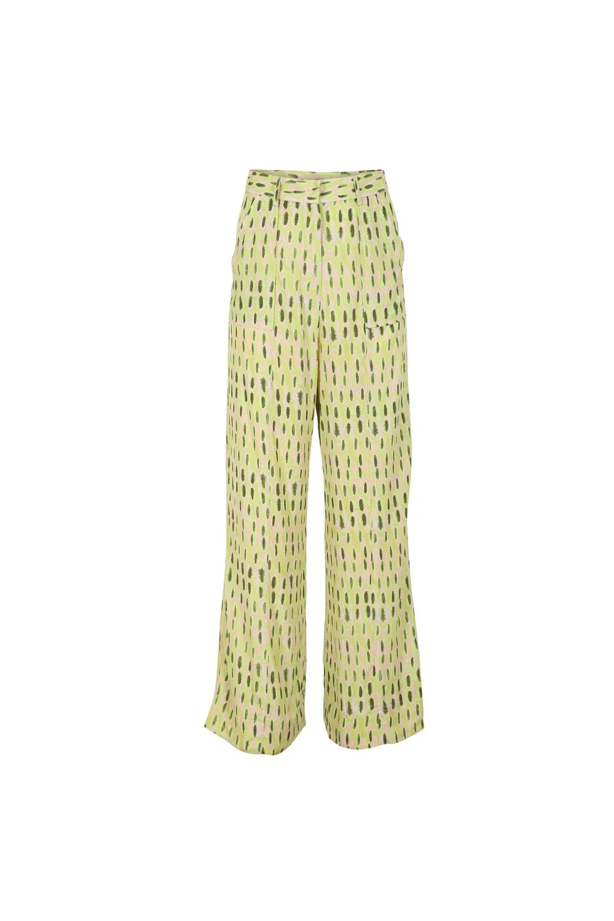 Ibiza Wide Leg Pants Lime