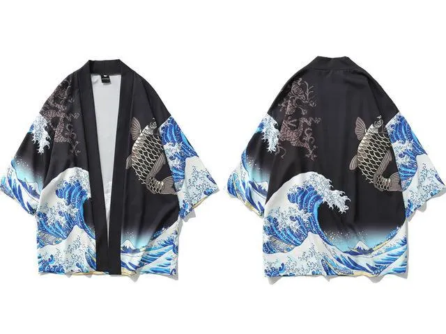 Japanese Waves Kimono