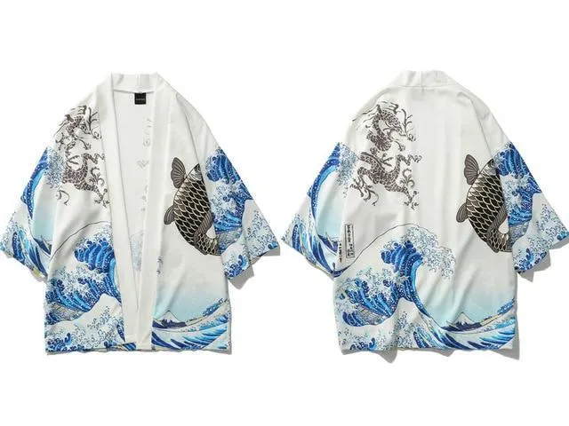 Japanese Waves Kimono