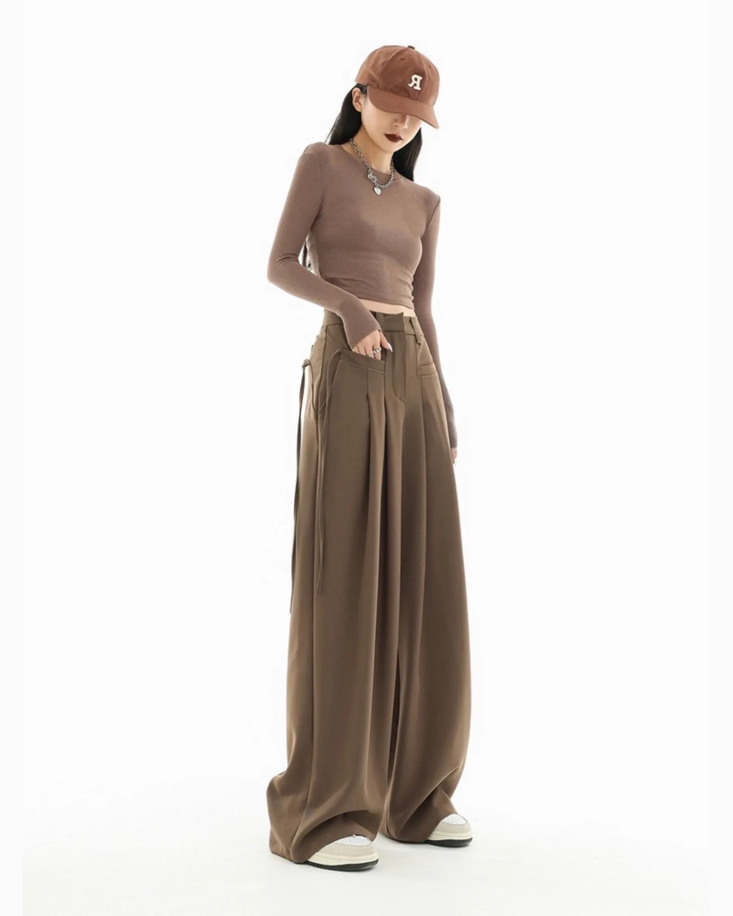 Korean Flowy Stringed Trousers