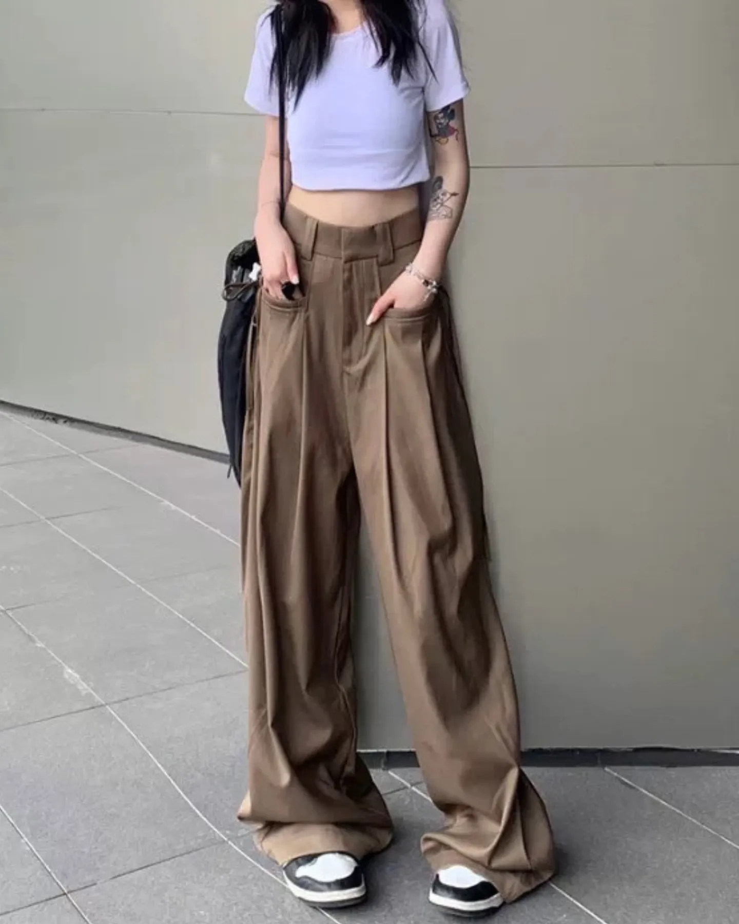 Korean Flowy Stringed Trousers