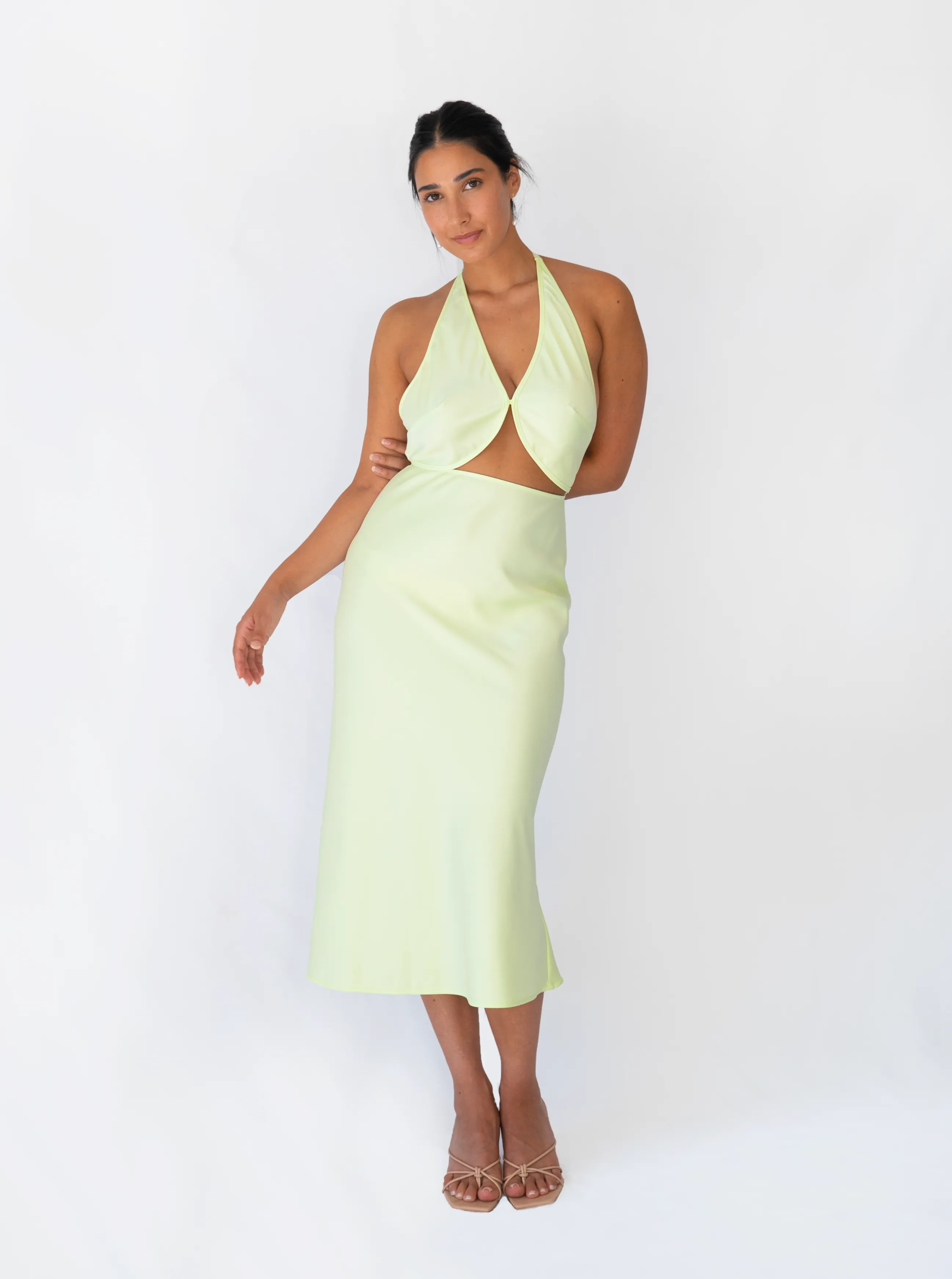 Lili Midi Dress- Lime