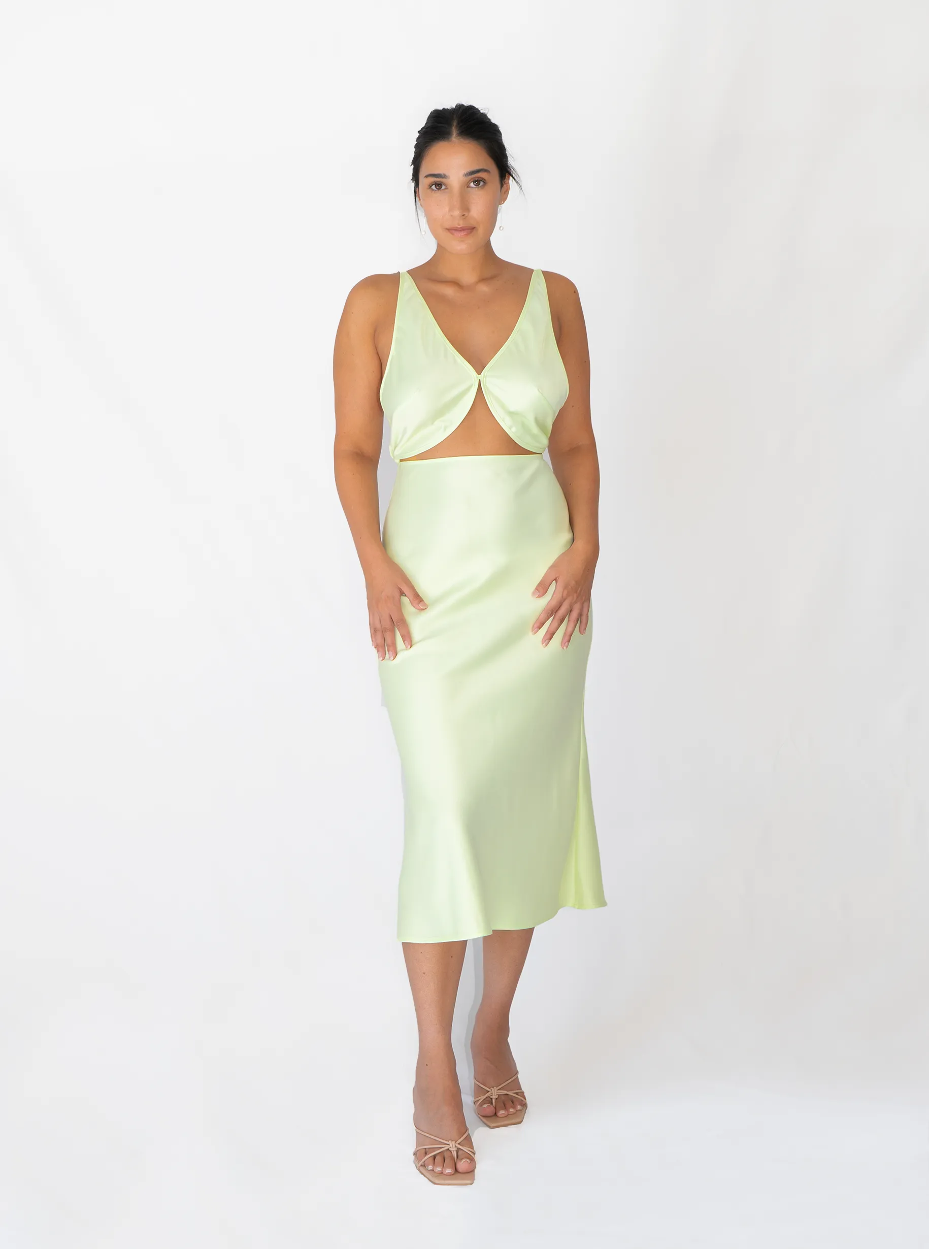 Lili Midi Dress- Lime