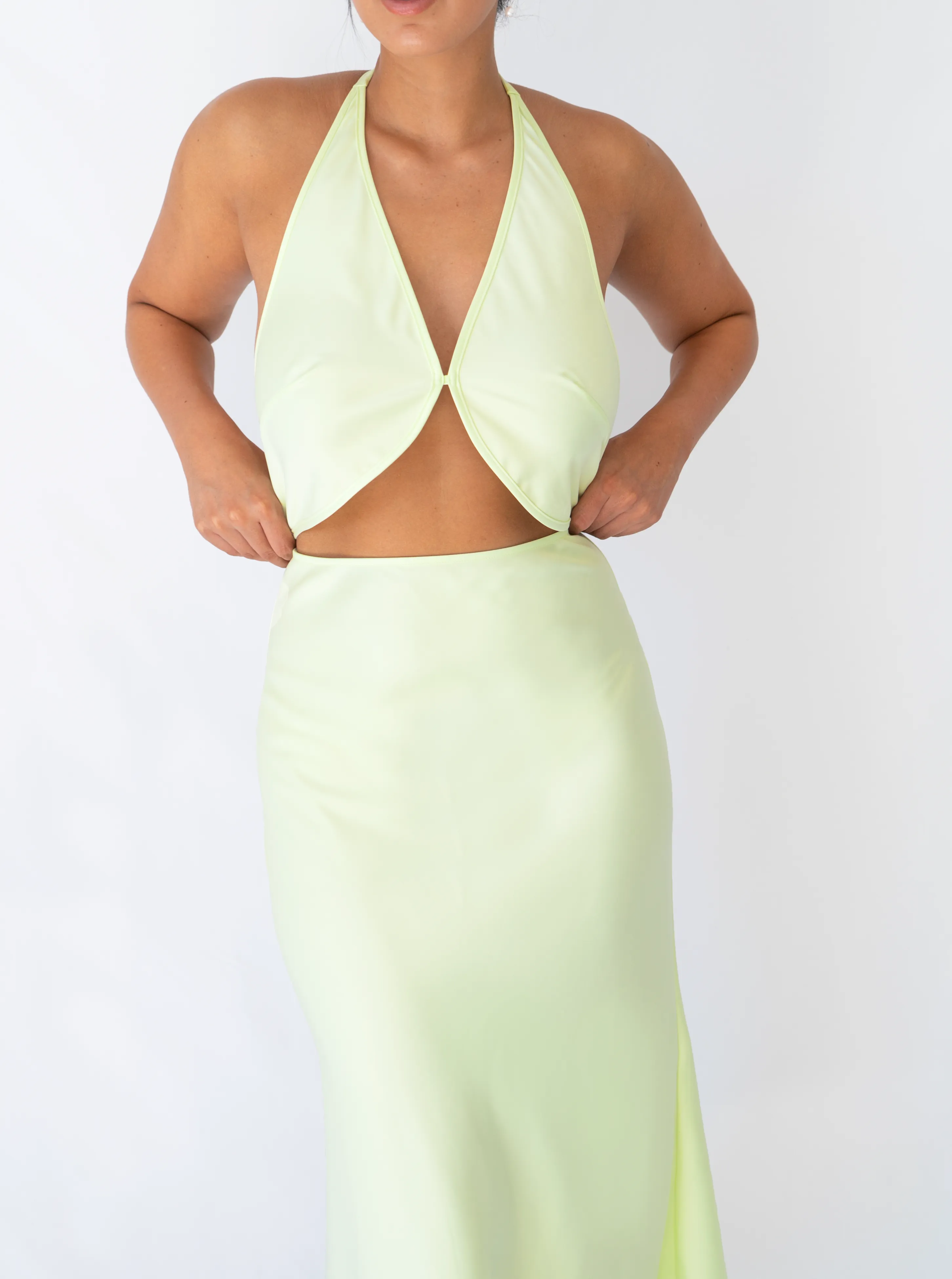 Lili Midi Dress- Lime