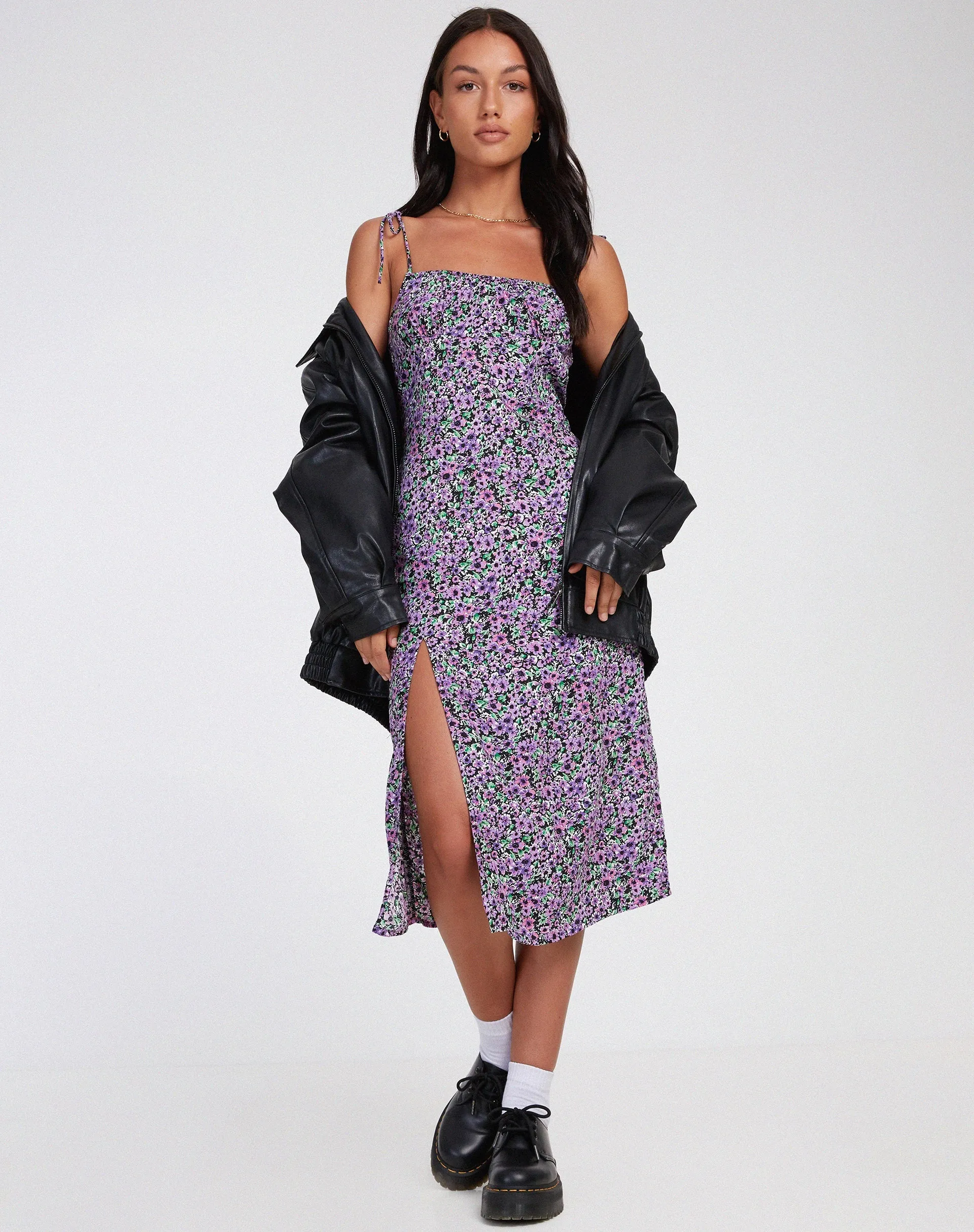 Lotie Midi Dress in Lilac Blossom