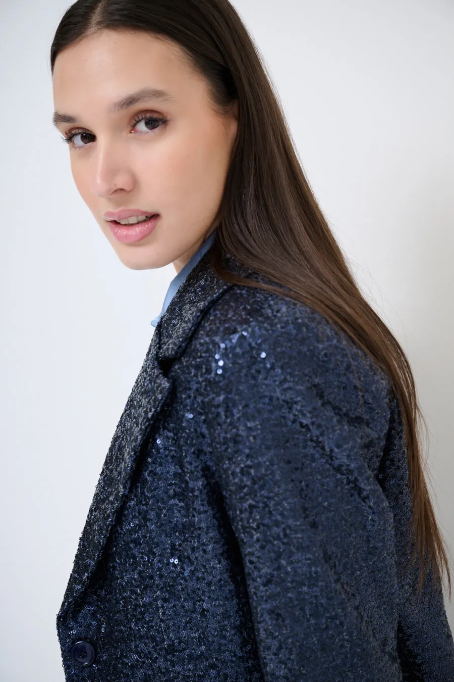 Luxe sequin blazer with tailored fit wholesale