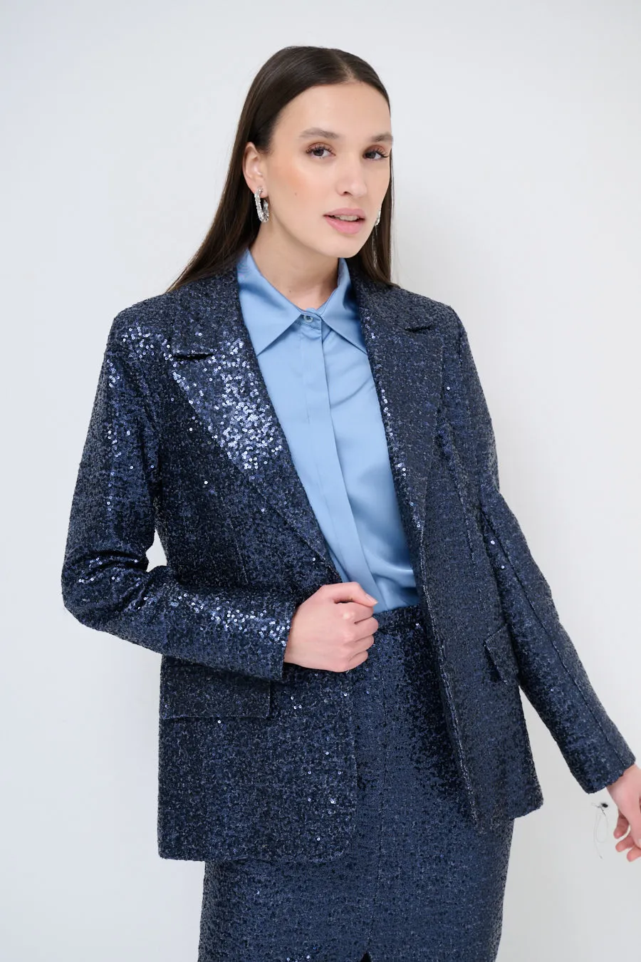 Luxe sequin blazer with tailored fit wholesale