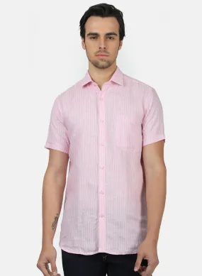 Men Pink Stripe Shirts