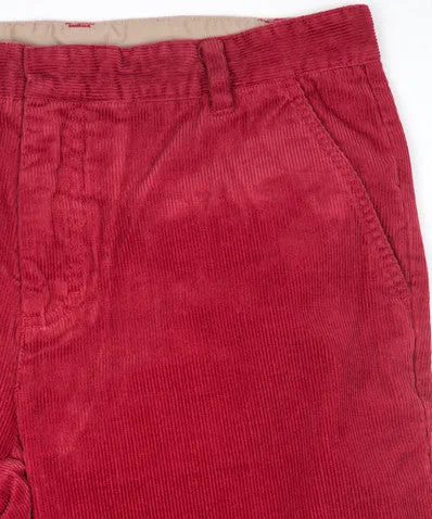 Moorby Slim Fit Cord Trouser Red