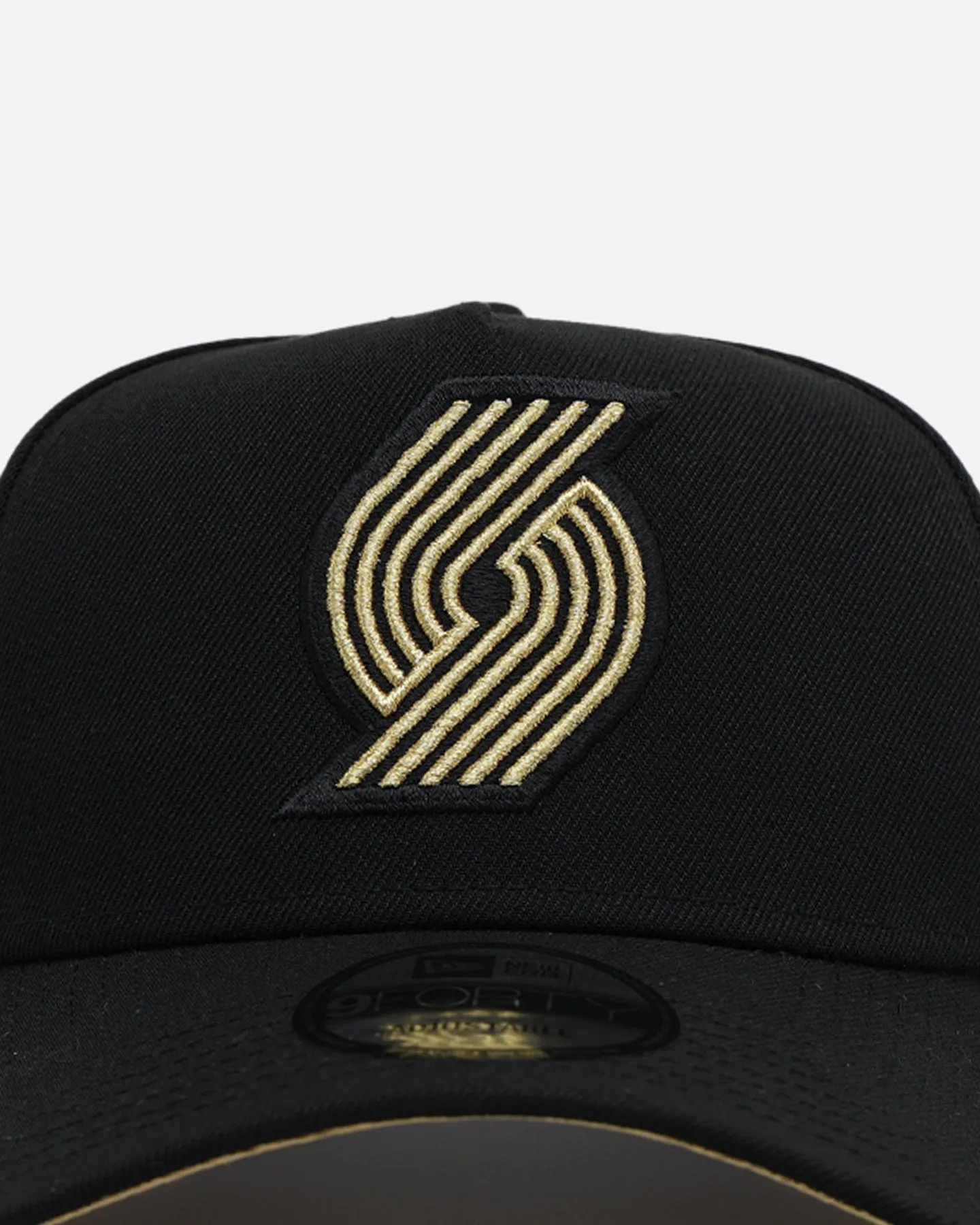 New Era Portland Blazers 'NBA Gold Links' 9FORTY A-Frame Snapback Black/Gold