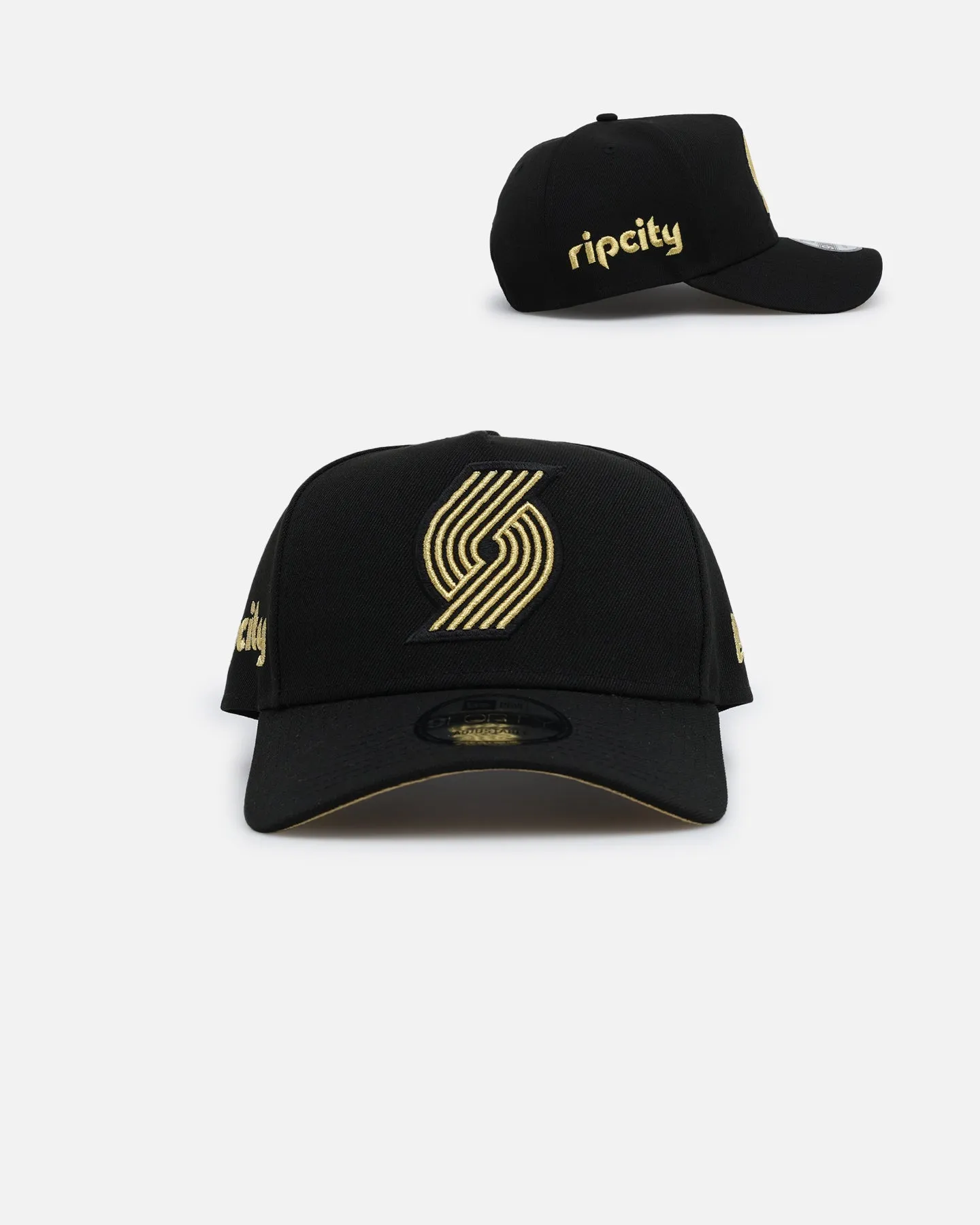 New Era Portland Blazers 'NBA Gold Links' 9FORTY A-Frame Snapback Black/Gold