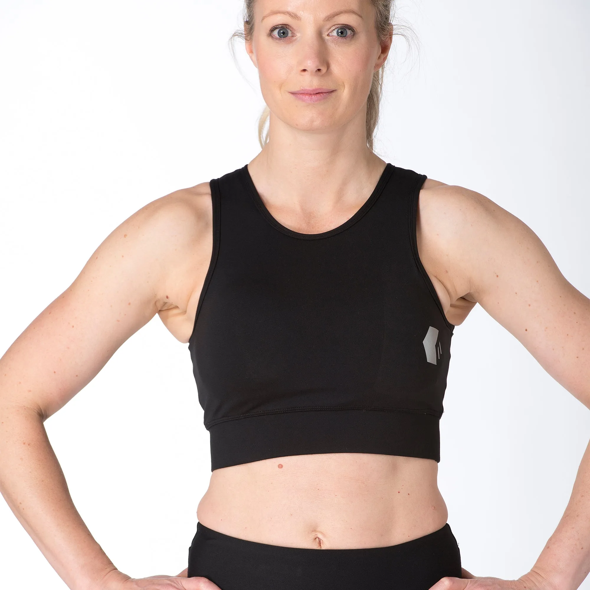 Performance Black - High Neck Sports Bra