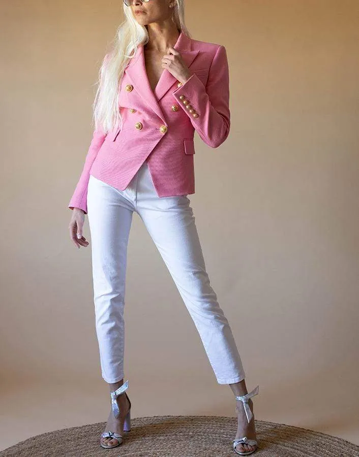 Pink Cotton Blazer