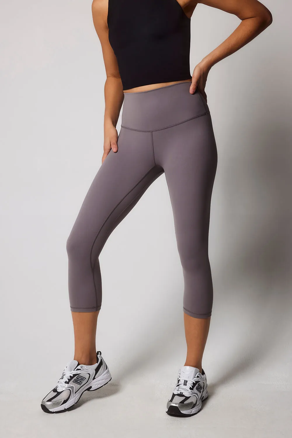 Revitalise Cropped High Waisted Leggings - Mauve