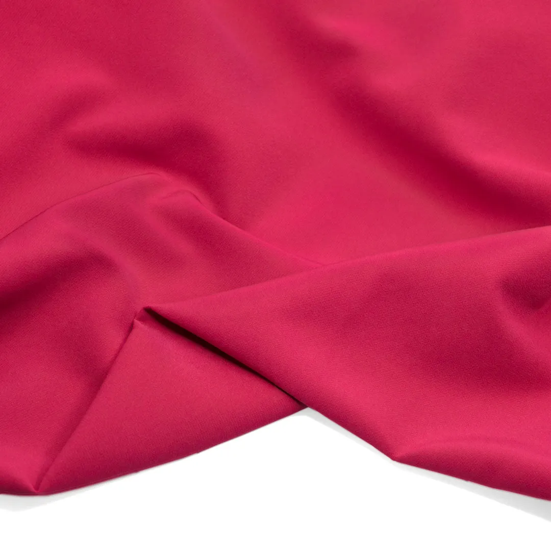 Sculpted Stretch Poly Double Crepe - Raspberry