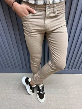 Slim Fit Beige Pants