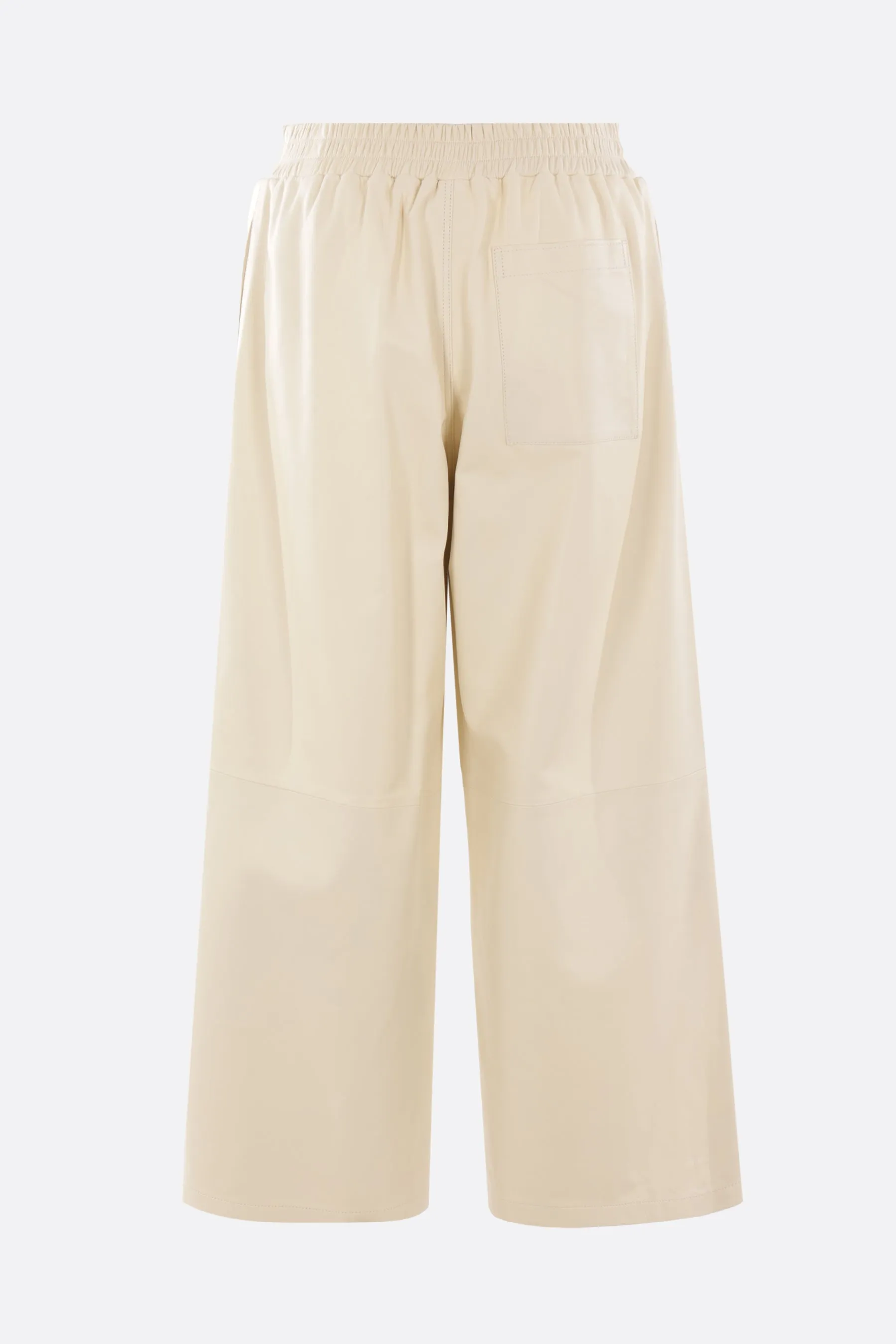 Slim Fit Leather Cropped Trousers