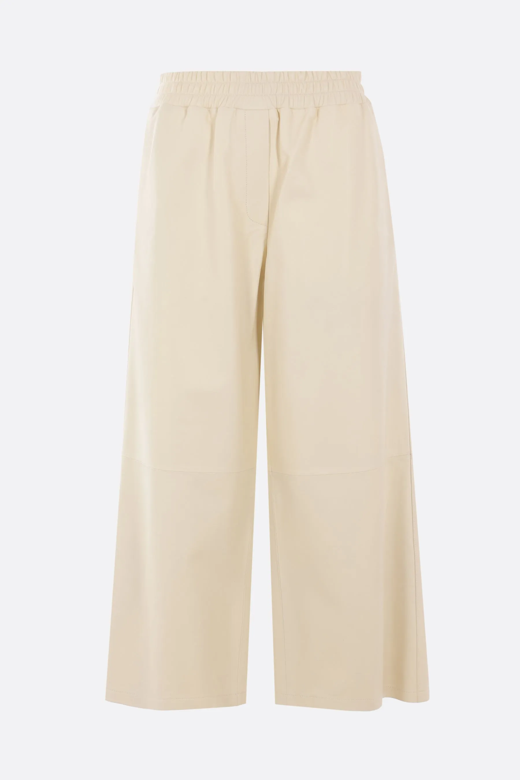 Slim Fit Leather Cropped Trousers