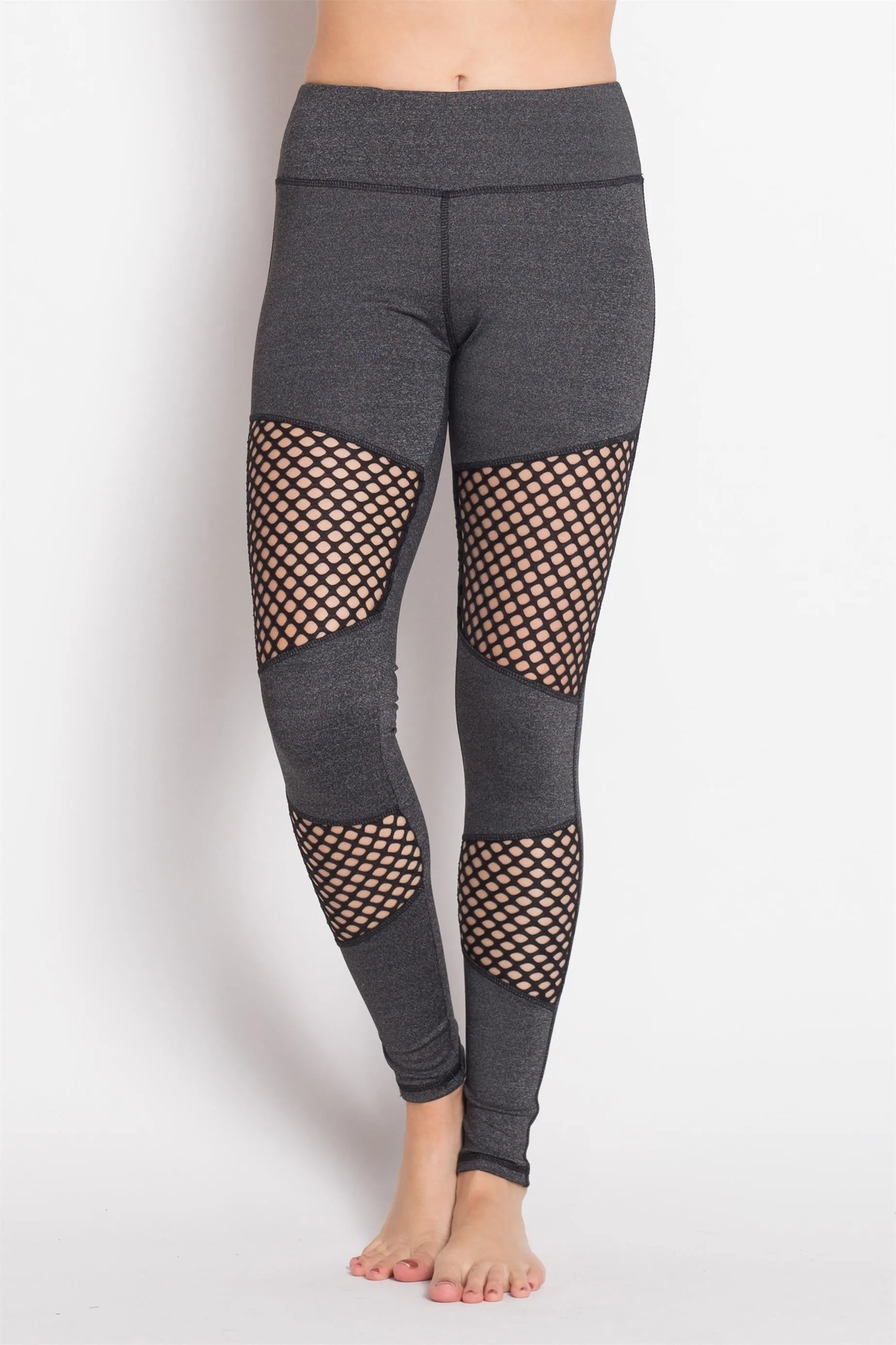 Stylish mesh workout high performance legging.