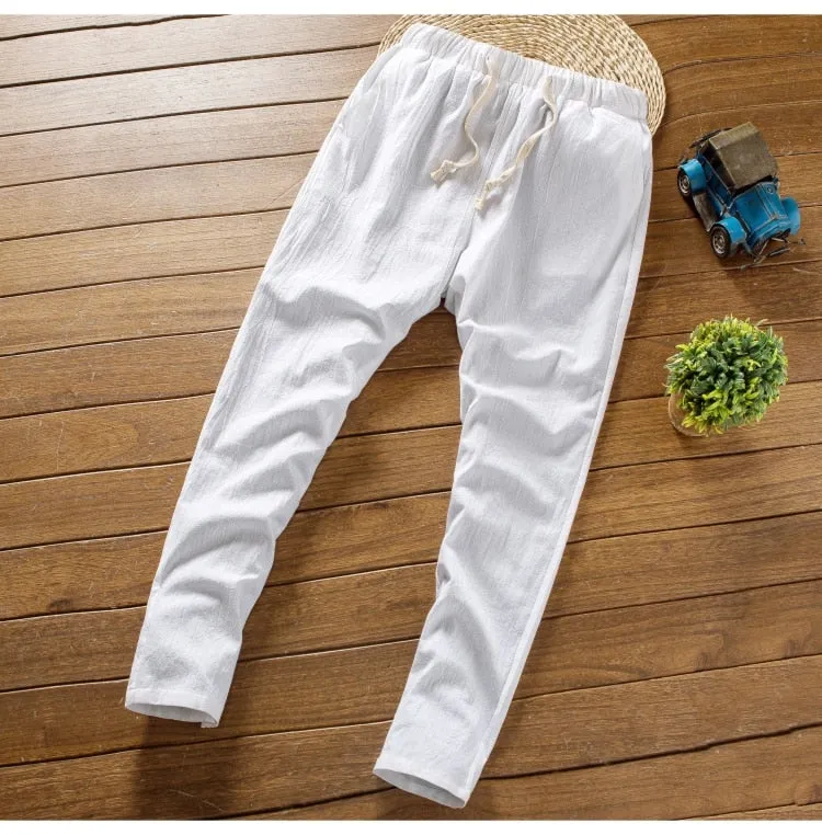 Summer fashion men shirt Man Cotton and linen shirts Short sleeve (Shirt   trousers)