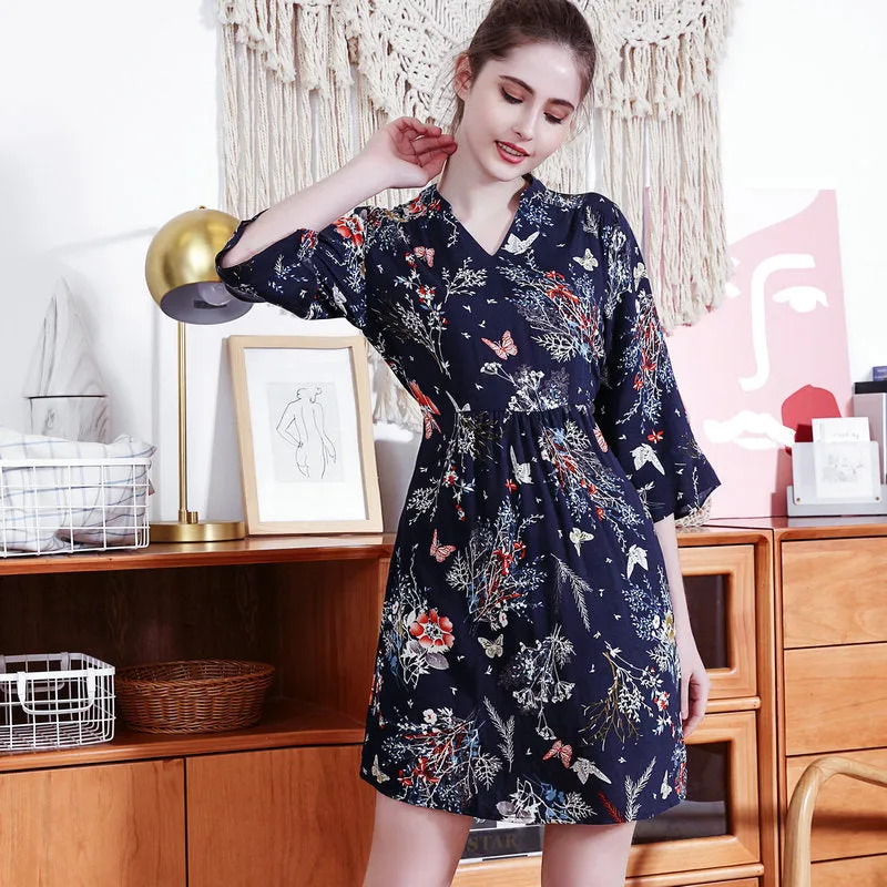 The Long Floral Printed Kimono