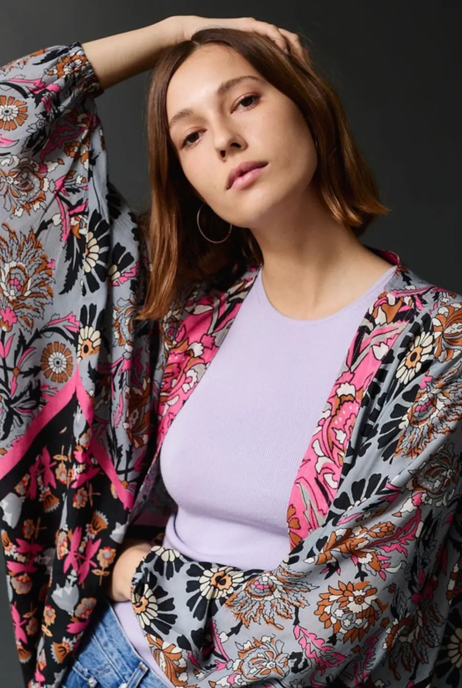 Tropicana Open front Kimono