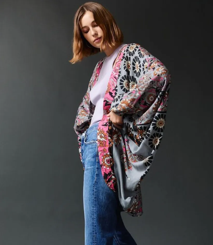 Tropicana Open front Kimono