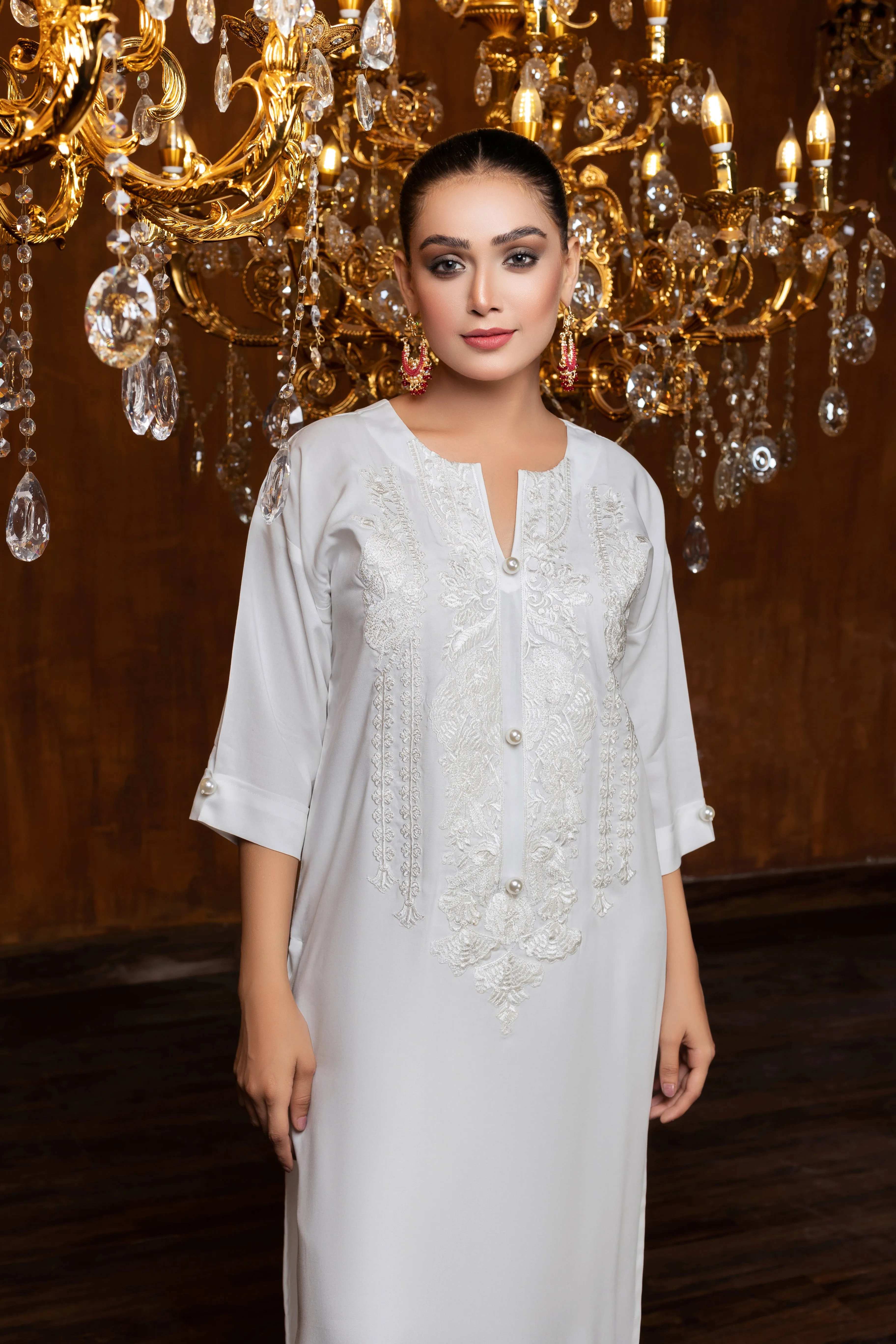 White Flowy Boski Dress